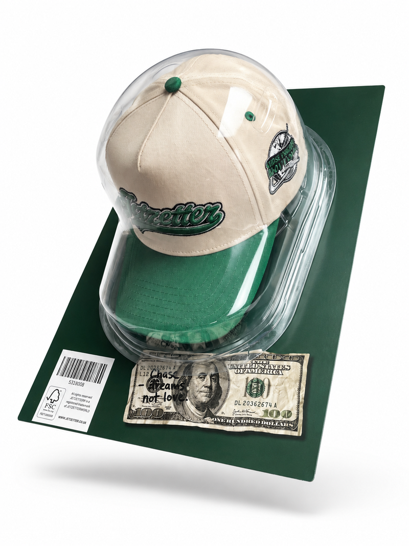 "Dreams" Material Cap Green/Cream